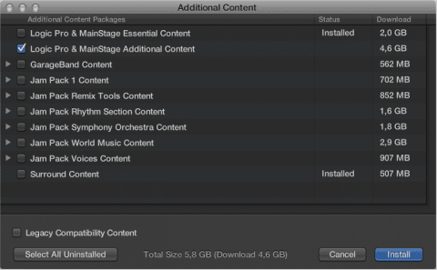 Logic ProX Additional Content